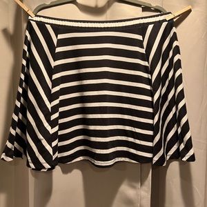 Mossimo Supply Co Striped Mini Skirt, NWOT - black and white - XL